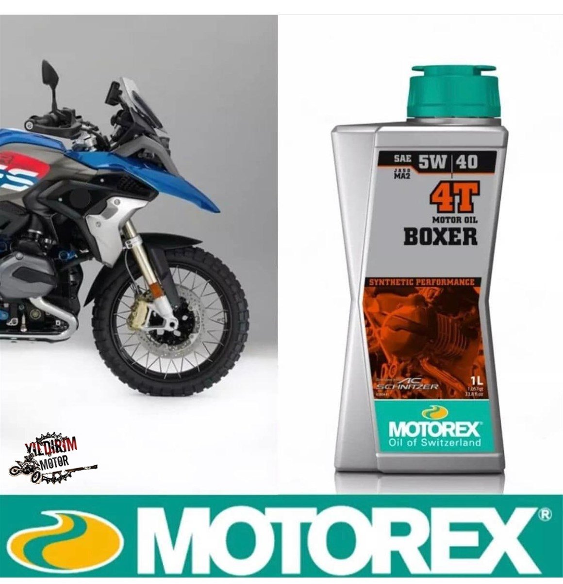 MOTOREX BOXER 4T SAE 5W40 JASO MA2 YAĞ 1LT
