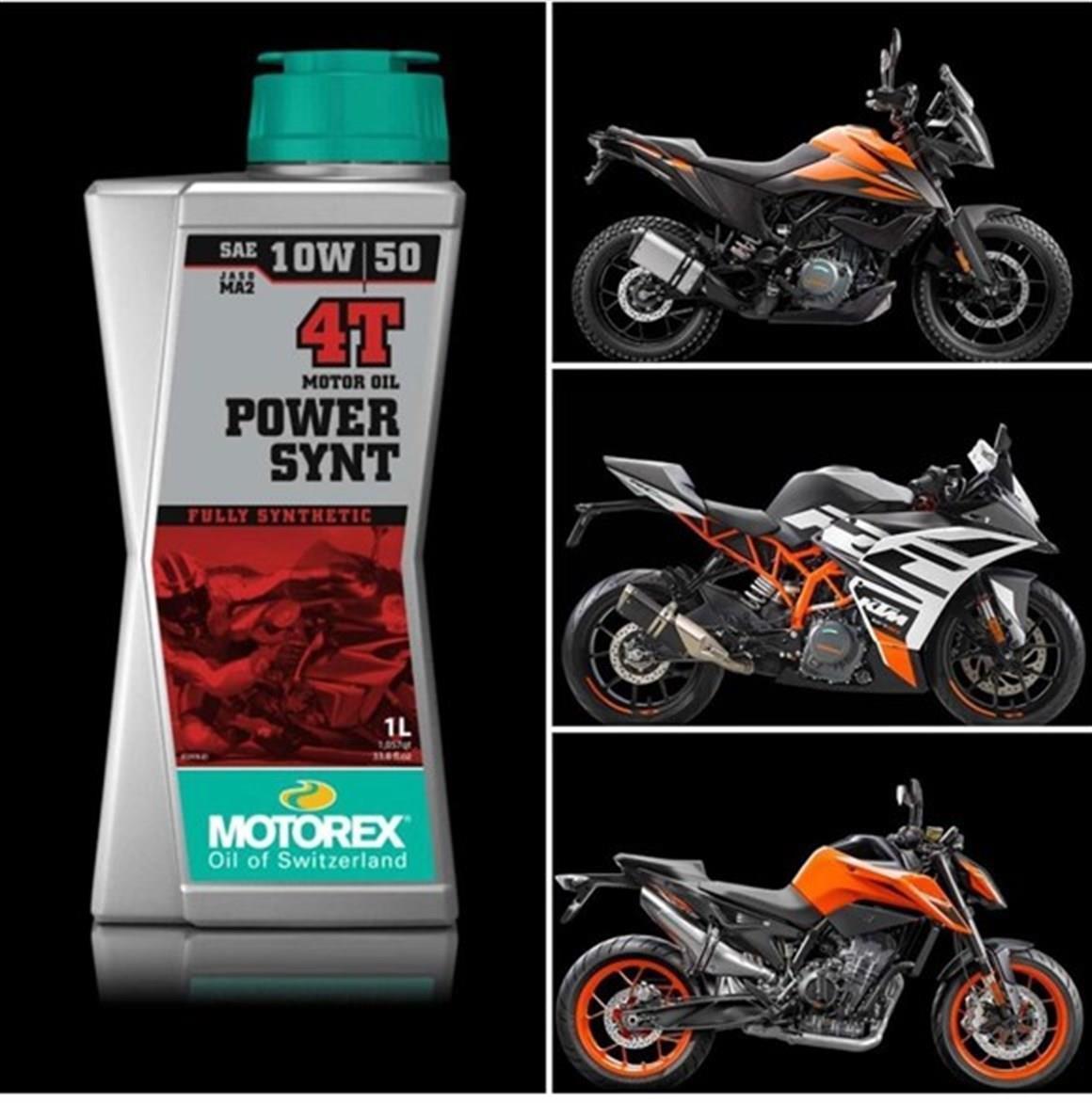 MOTOREX POWER SYNT 4T SAE 10W50 JASO MA2 YAĞ 1LT
