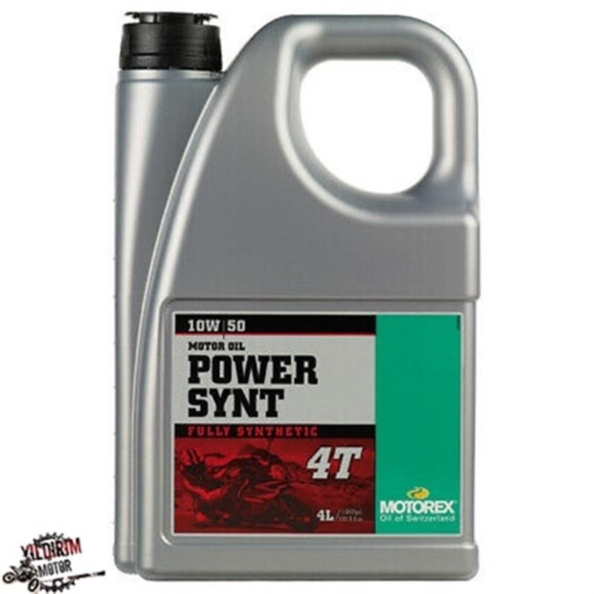 MOTOREX POWER SYNT 4T SAE 10W50 JASO MA2 YAĞ 4LT