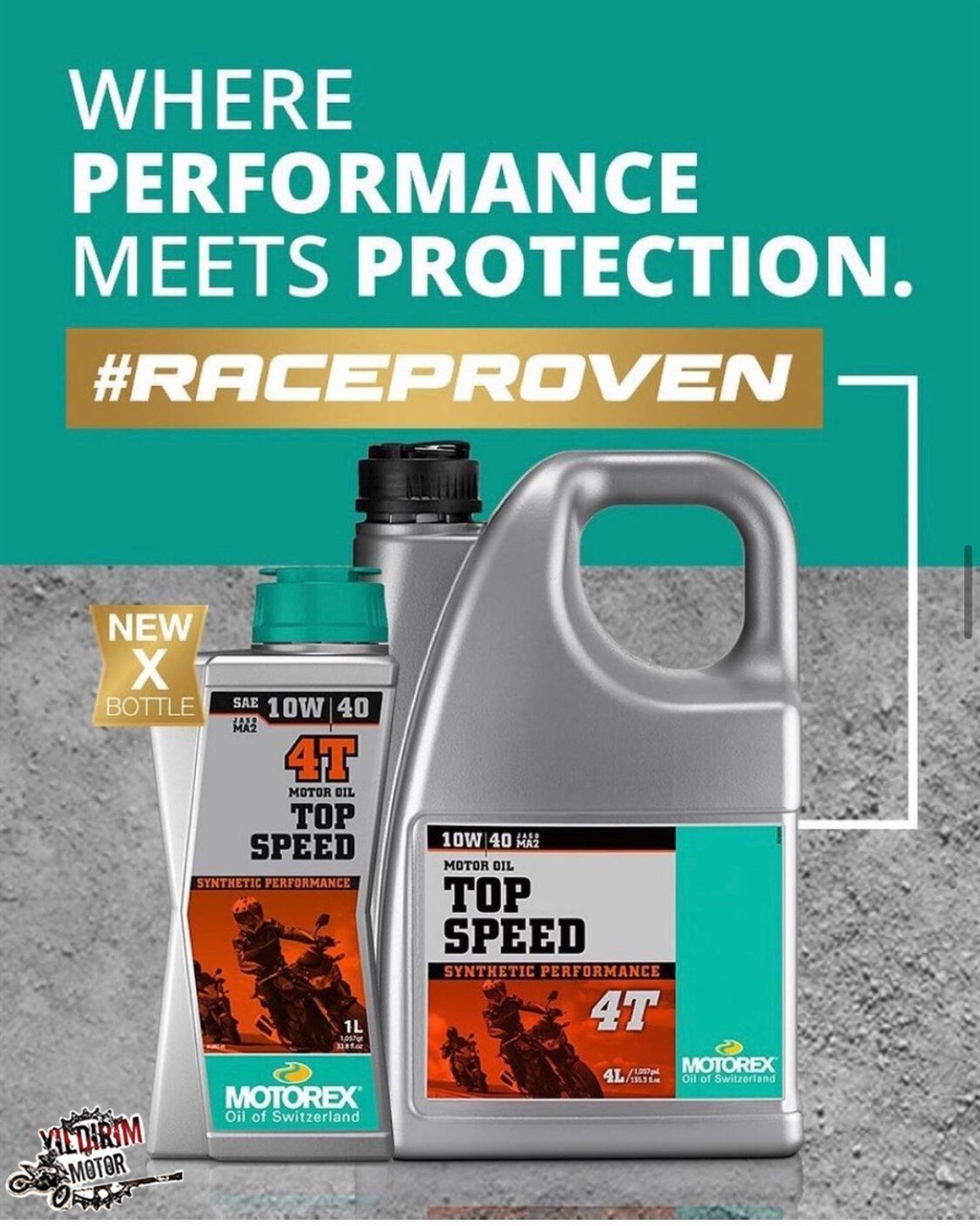 MOTOREX TOP SPEED 4T SAE 10W40 JASO MA2 YAĞ 1LT