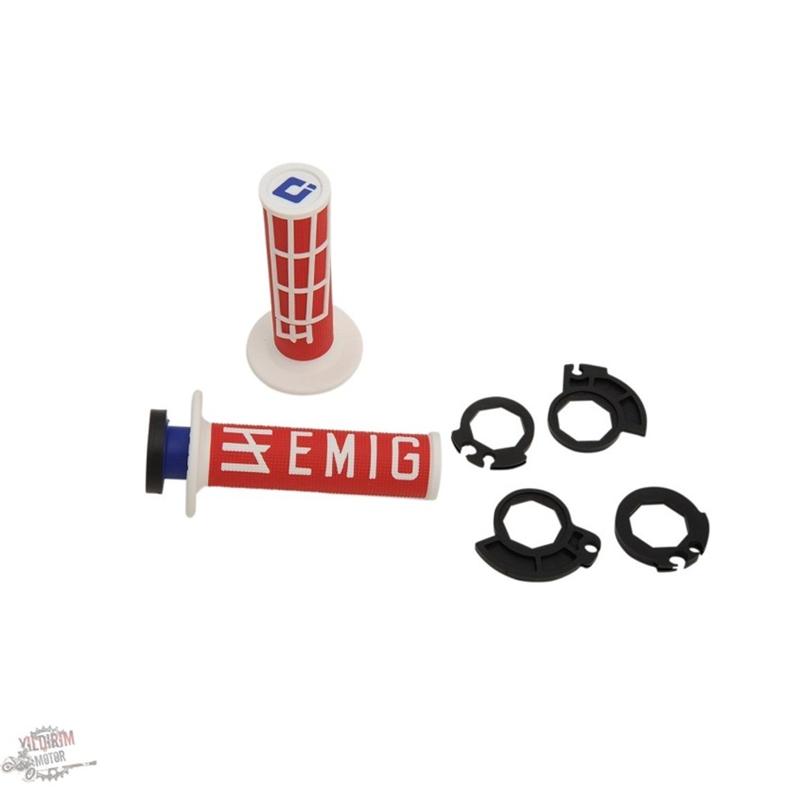 ODİ EMIG RACING V2 HALF-WAFFLE RED/WHITE ELCİK