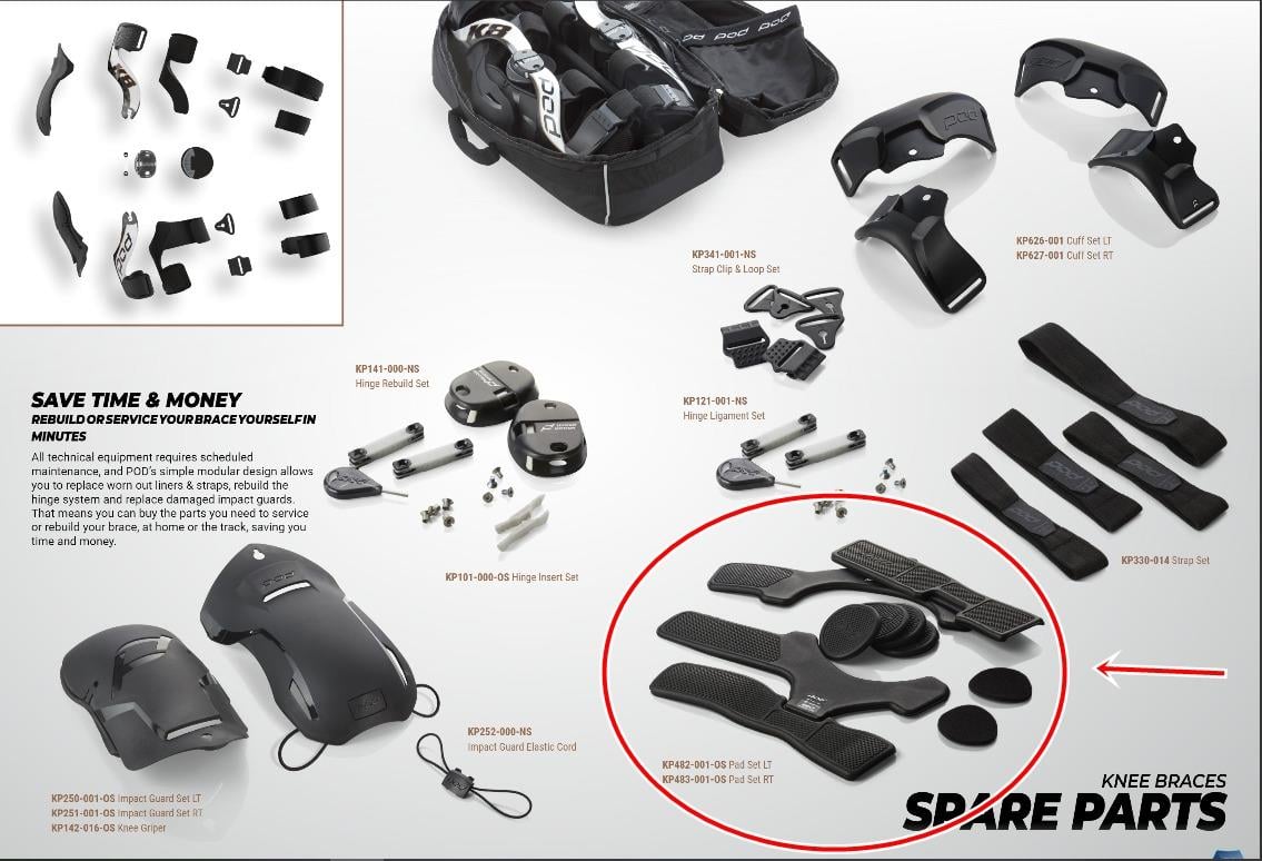 POD KX 2.0 SOL DİZLİK İÇ PED SETİ