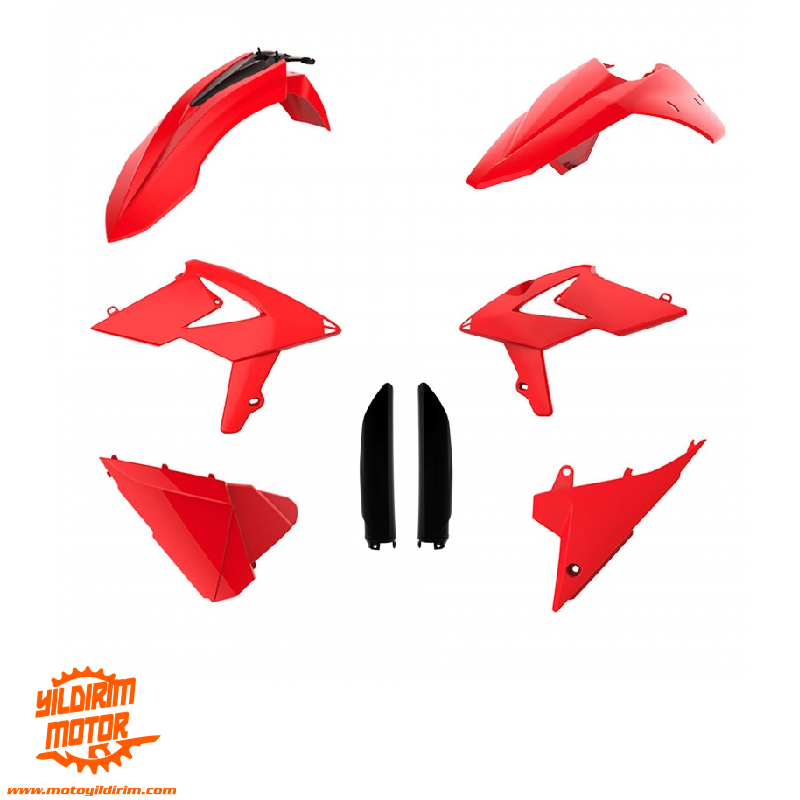 POLİSPORT BETA RR 2T / 4T PLASTİK GRENAJ SET KIRMIZI SİYAH 2013-2017