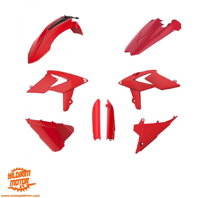 POLİSPORT BETA RR 2T / 4T PLASTİK GRENAJ SET KIRMIZI  2019