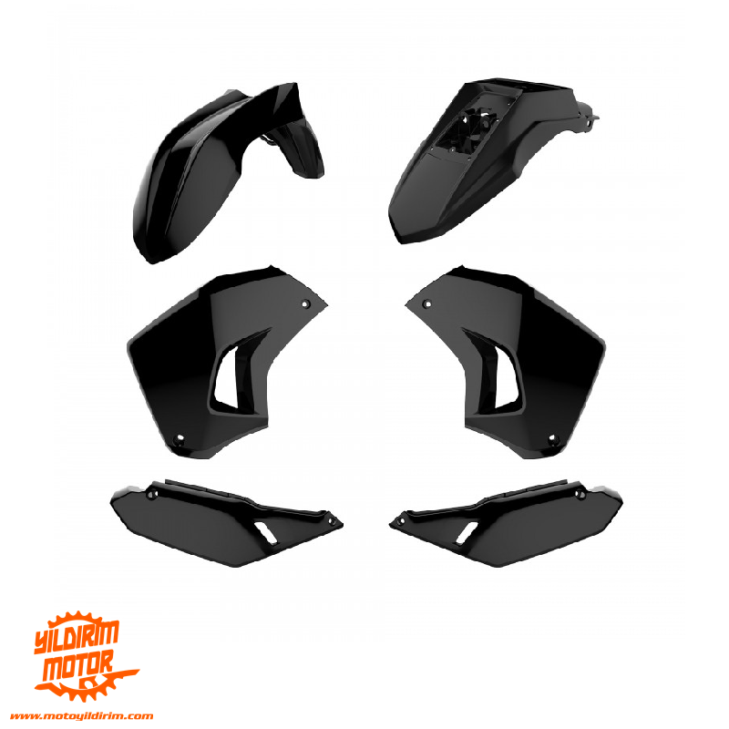 POLİSPORT KAWASAKİ KLR 650 PLASTİK GRENAJ SET SİYAH 2008-2018