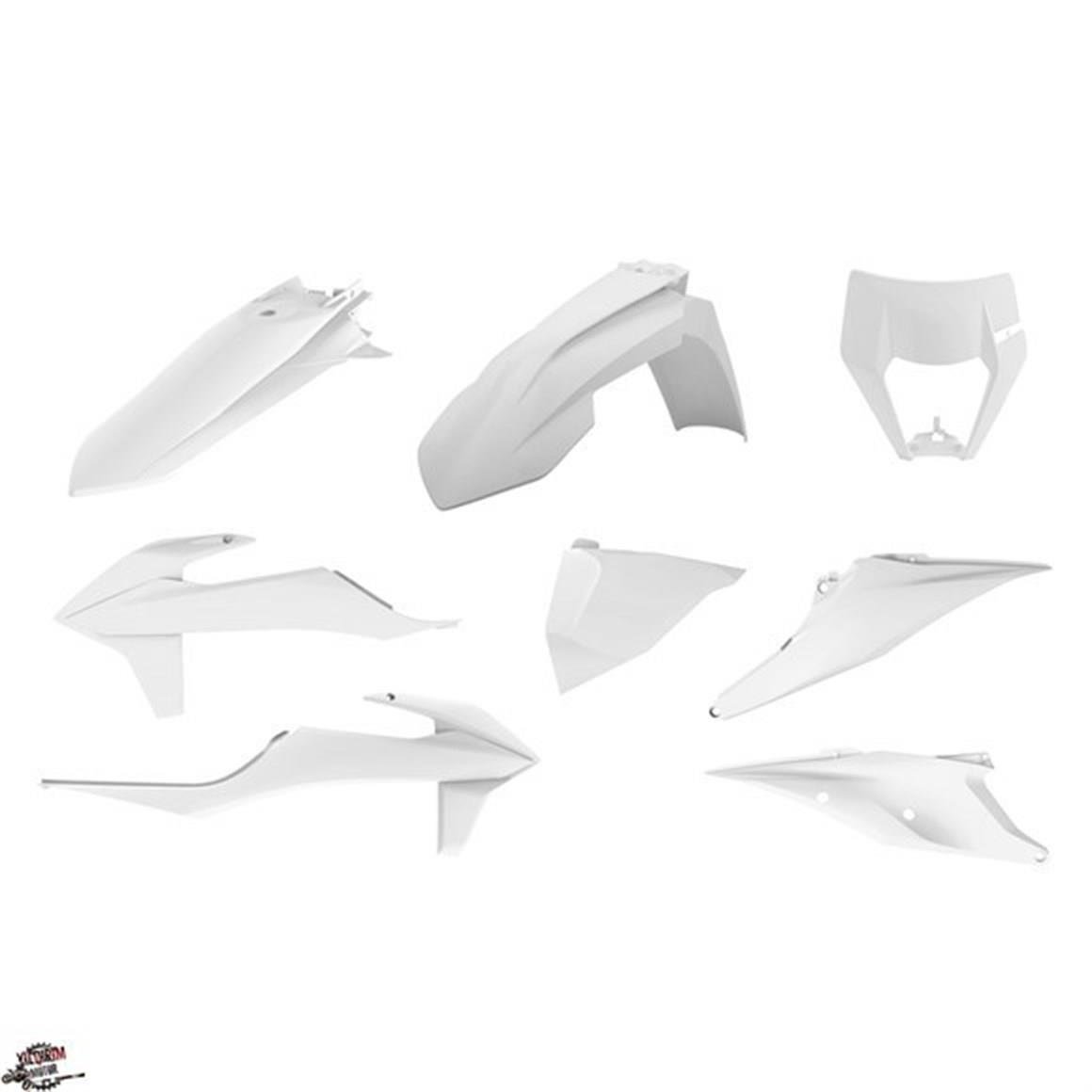 Polisport KTM EXC EXC-F Modeller Plastik Grenaj Seti Beyaz 20-23