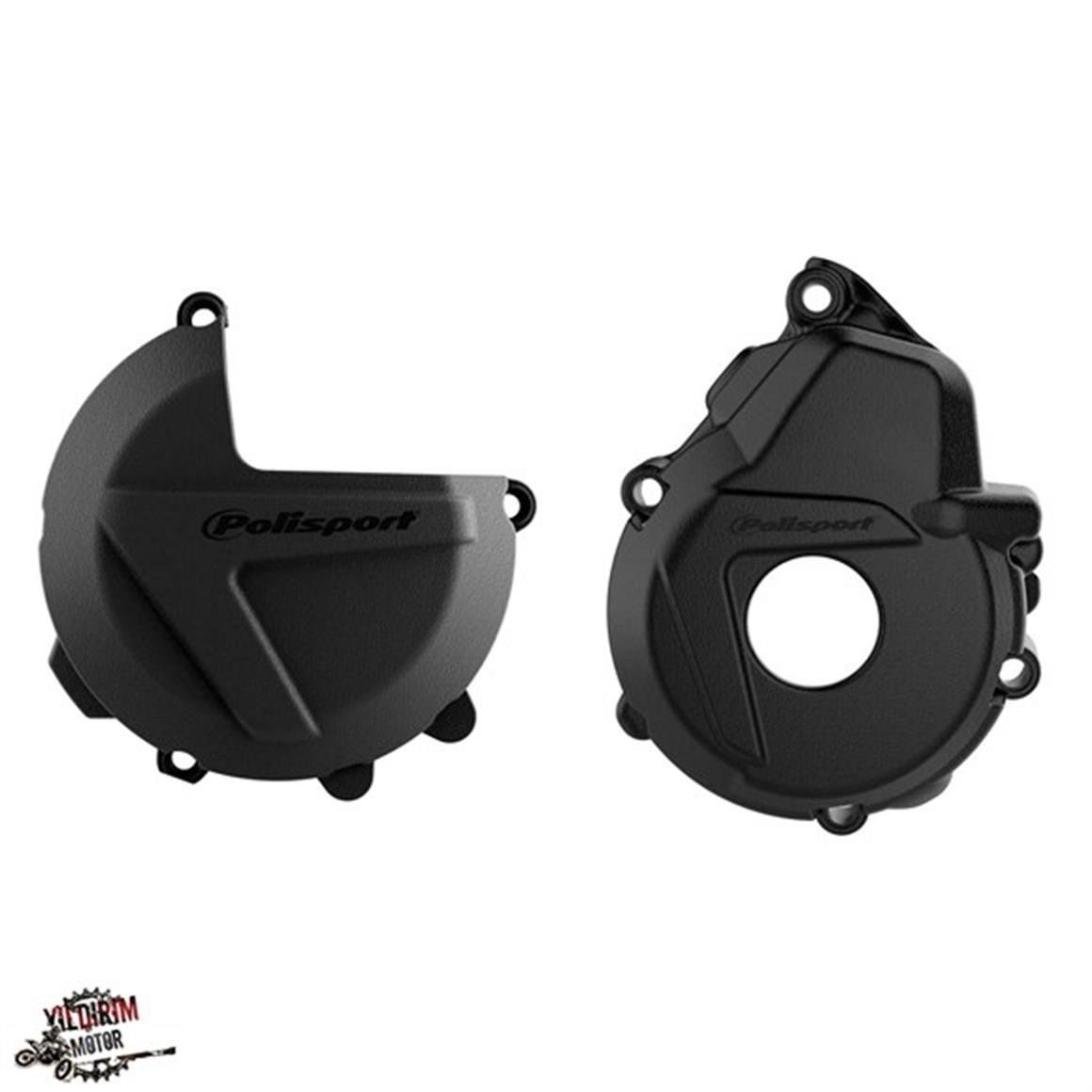 POLİSPORT KTM EXC-F HUSQVARNA FE DEBRİYAJ STATÖR KORUMA SETİ SİYAH 17-23