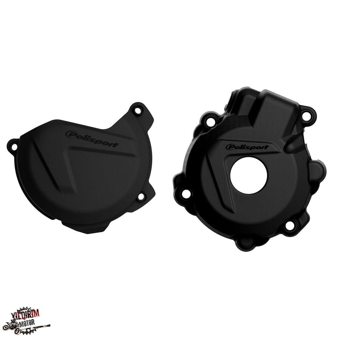 POLİSPORT KTM HUSQVARNA EXC-F FE DEBRİYAJ STATÖR KORUMA SETİ SİYAH 14-16