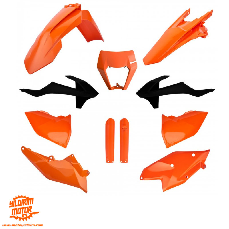 POLİSPORT KTM FULL PLASTİK GRENAJ SET TURUNCU SİYAH