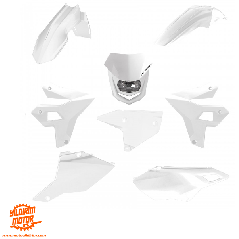 POLİSPORT SUZUKİ DRZ 400 PLASTİK GRENAJ SET BEYAZ 2000-2024