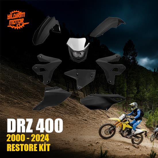 POLİSPORT SUZUKİ DRZ 400 PLASTİK GRENAJ SET SİYAH 2000-2024