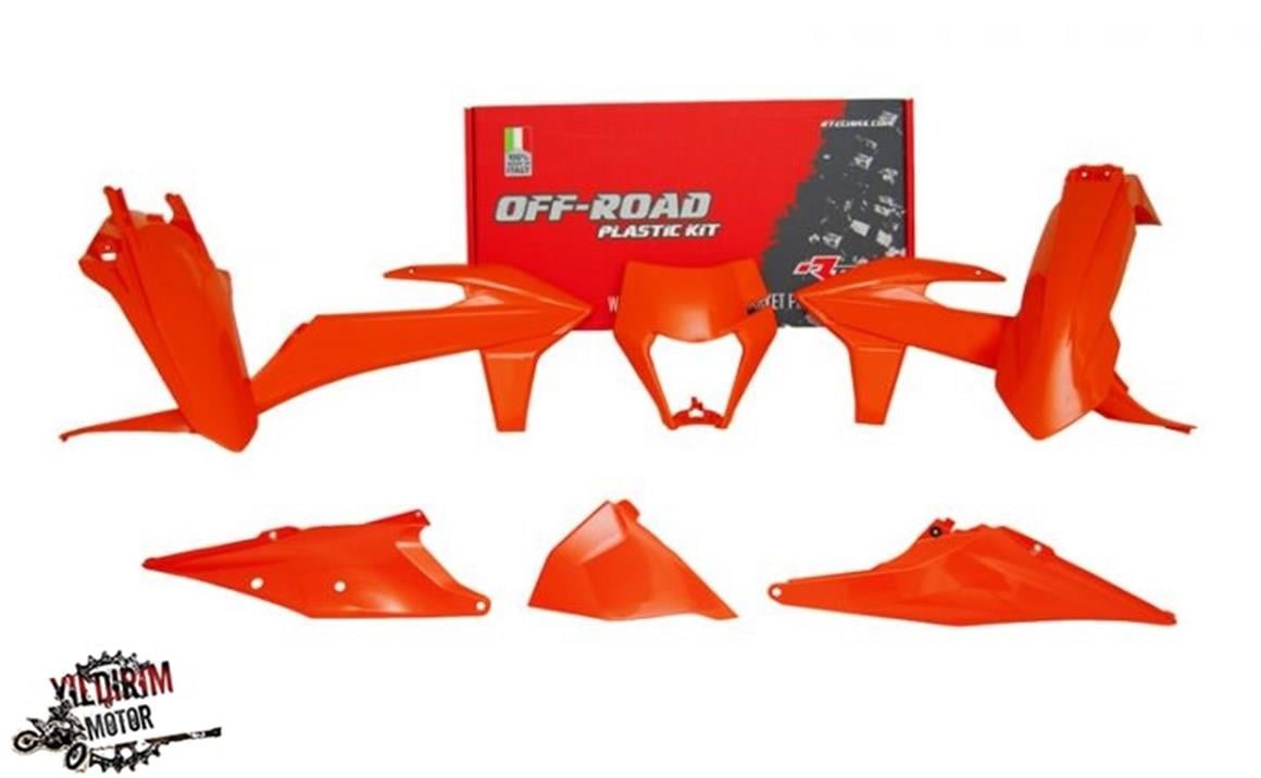 Rtech KTM EXC EXC-F Modeller Grenaj Plastik Set Neon Turuncu 17-19