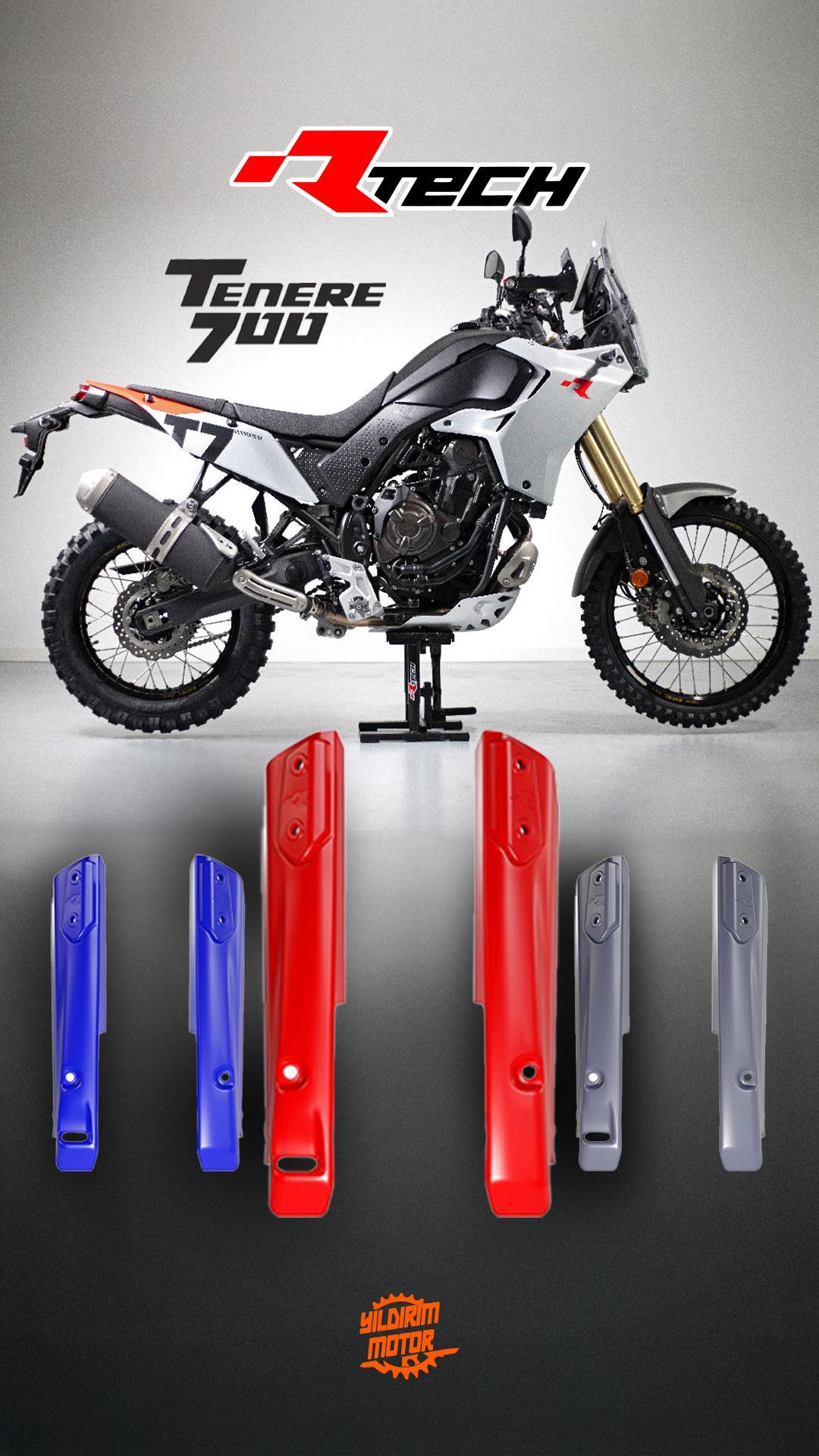 RTECH TENERE 700 ÖN AMORTİSÖR KORUMA BEYAZ 19-24