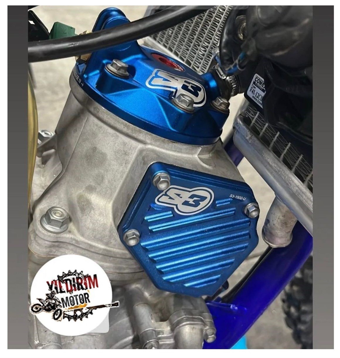 S3 SHERCO 2T KİPS KAPAĞI MAVİ 18-22