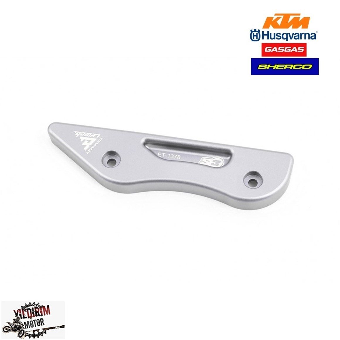 S3 SHERCO ARKA ZİNCİR SLİDER KORUYUCU GÜMÜŞ