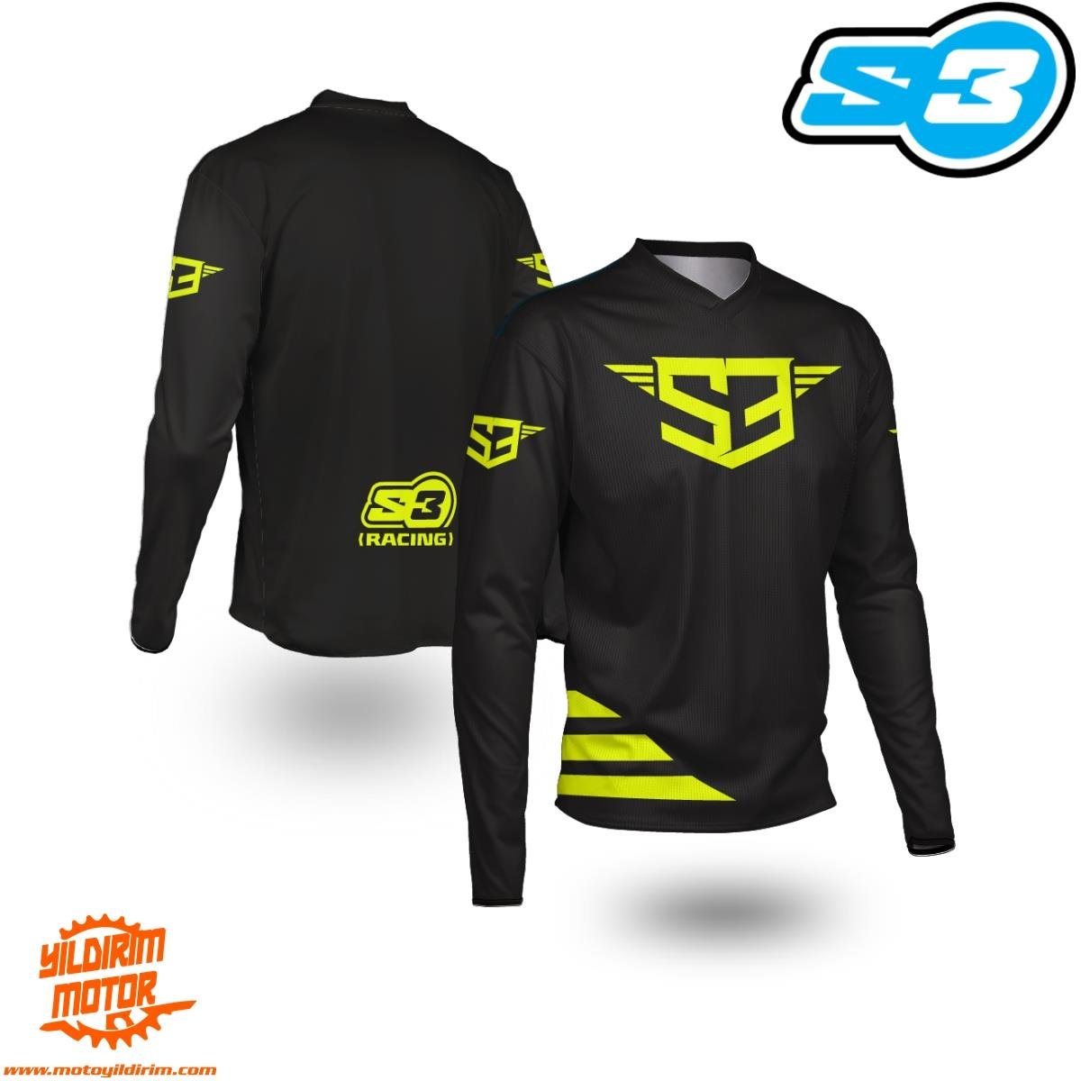 S3 SİYAH SARI JERSEY XL