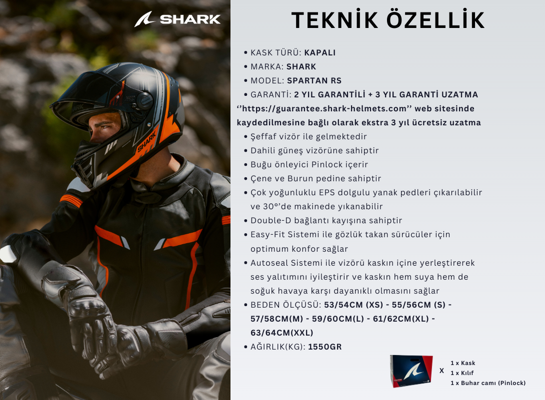 SHARK SPARTAN RS BYRHON KAPALI KASK 