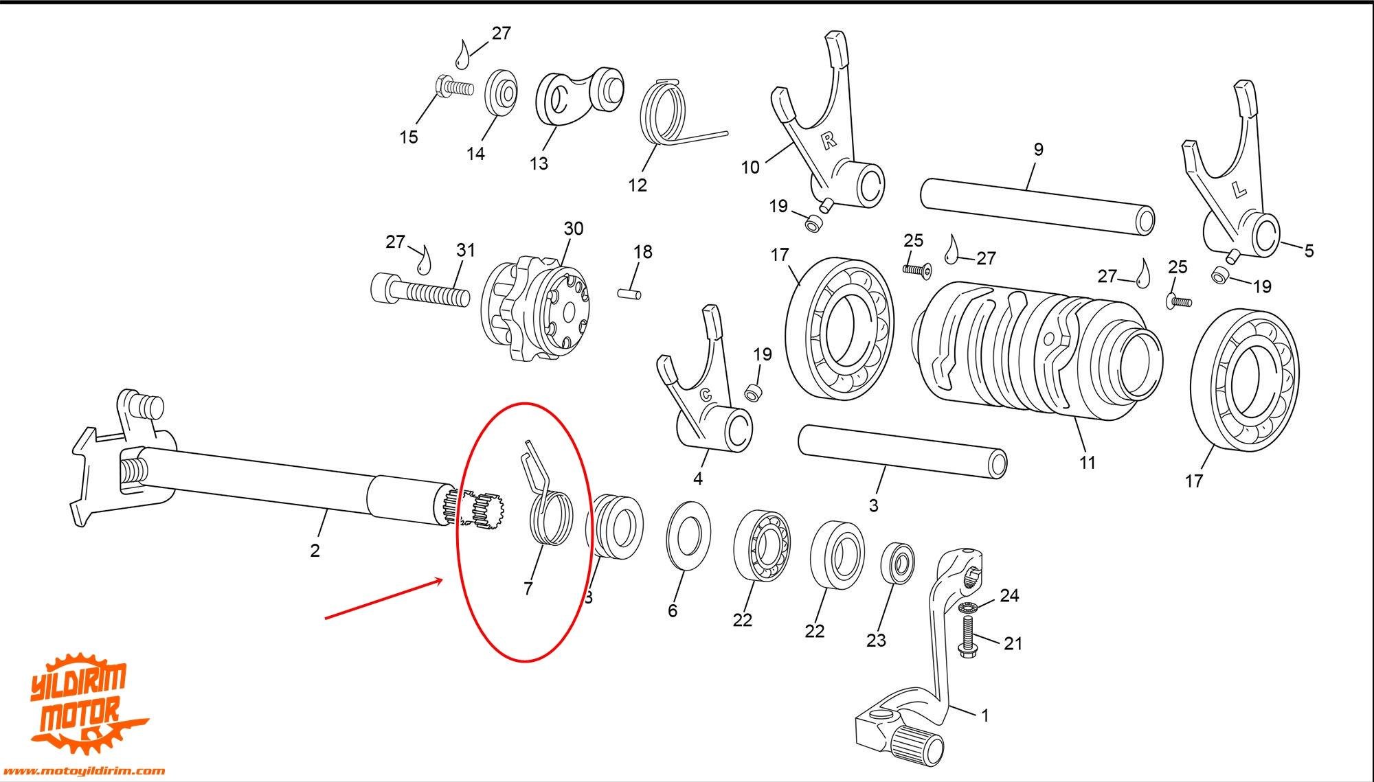 SHERCO VİTES MİL YAYI 