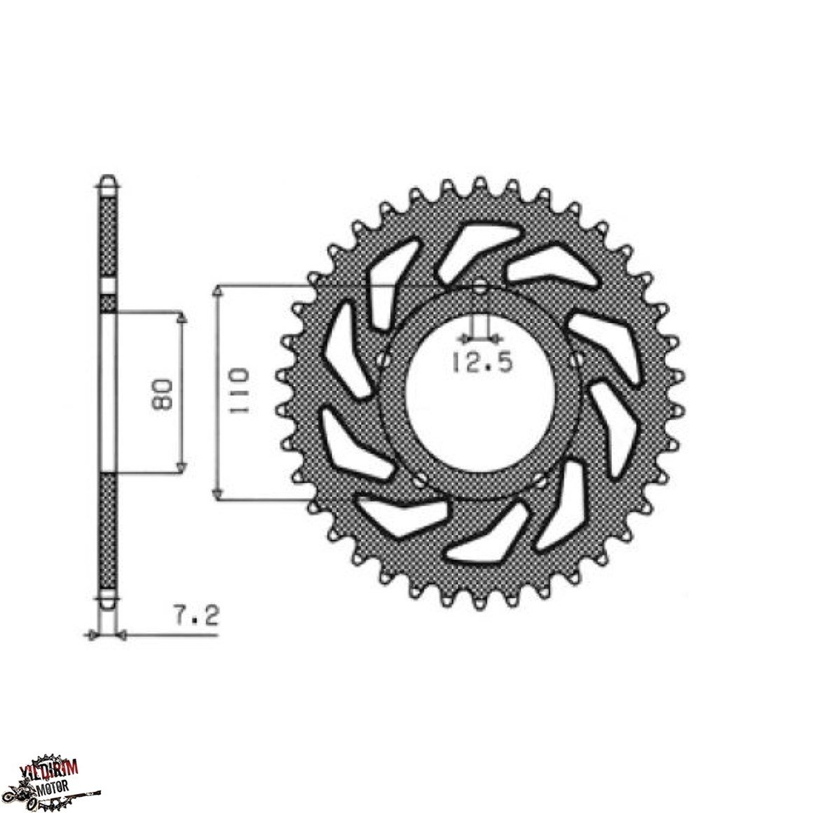 Sunstar Honda Africa Twin Arka Dişli 46-T