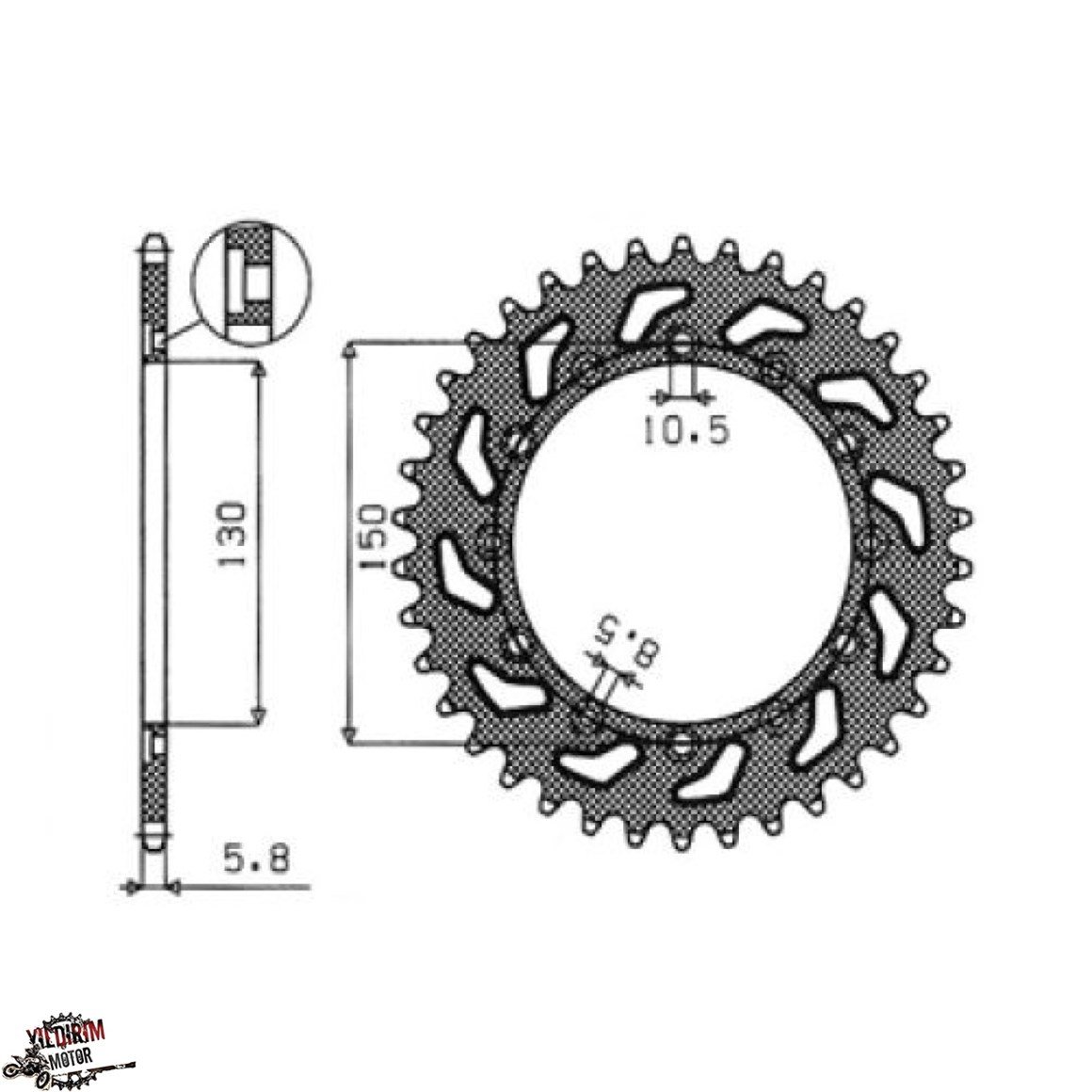 Sunstar Yamaha WR 250 F Arka Dişli 52-T 11-20
