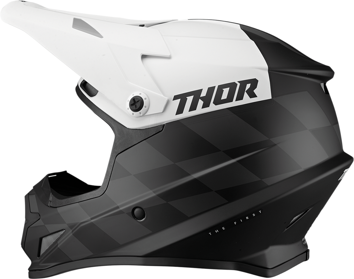 THOR SECTOR BIRDRK SİYAH BEYAZ KASK 