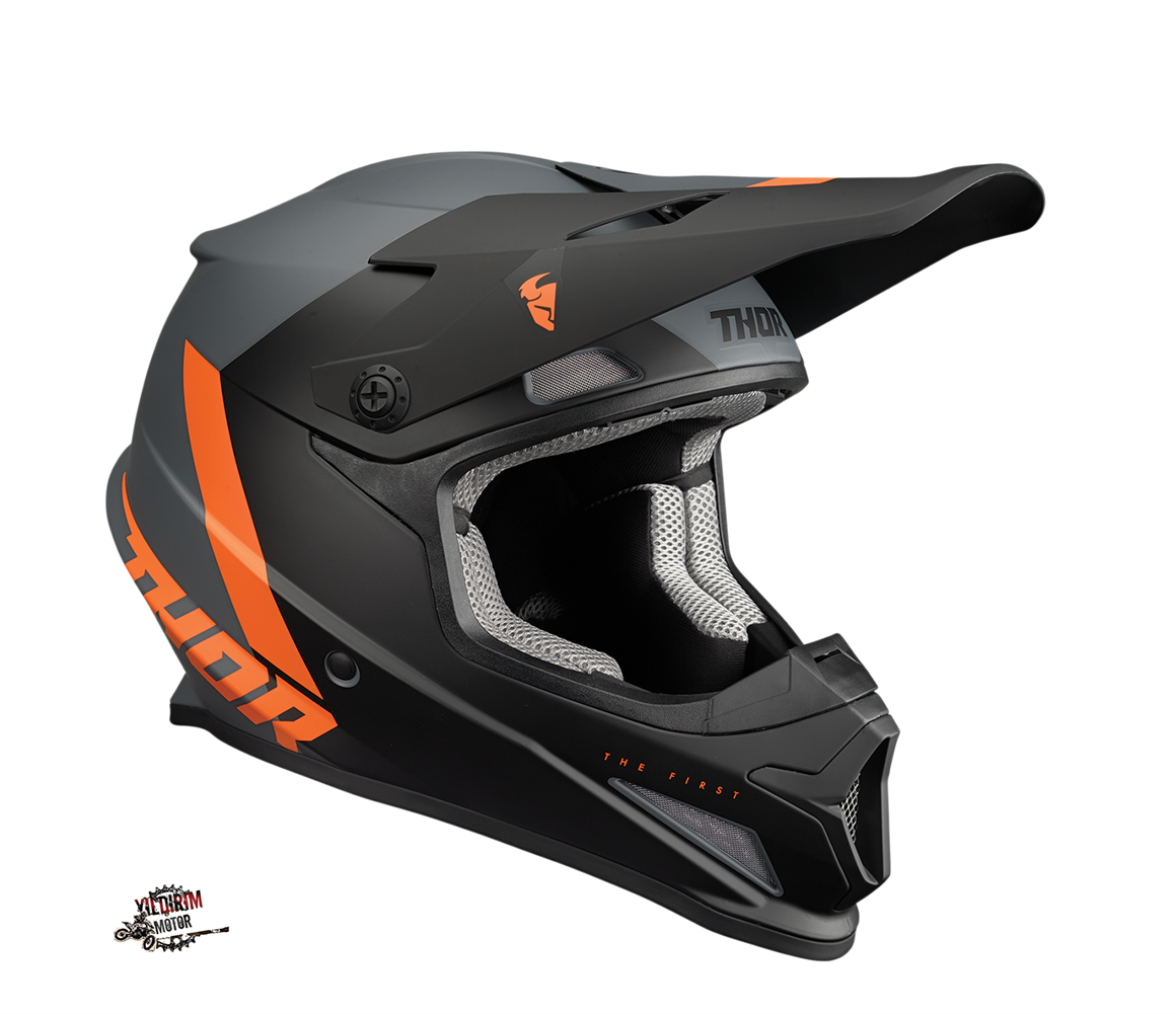 THOR SECTOR CHEV TURUNCU SİYAH KASK 
