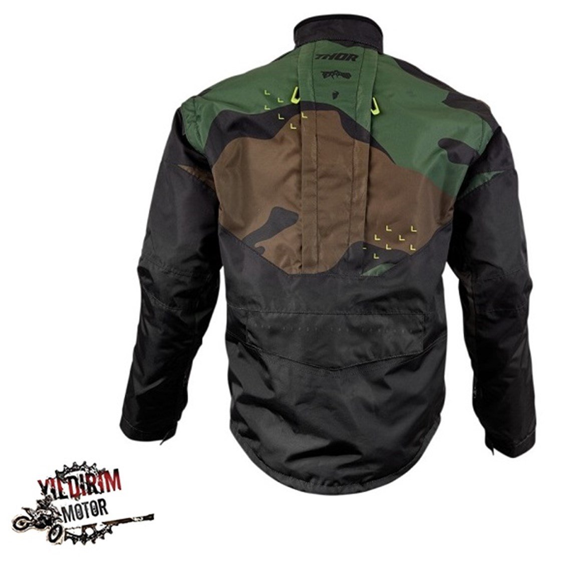 Thor Terrain S9 Offroad Ceket Siyah / Yeşil Kamuflaj