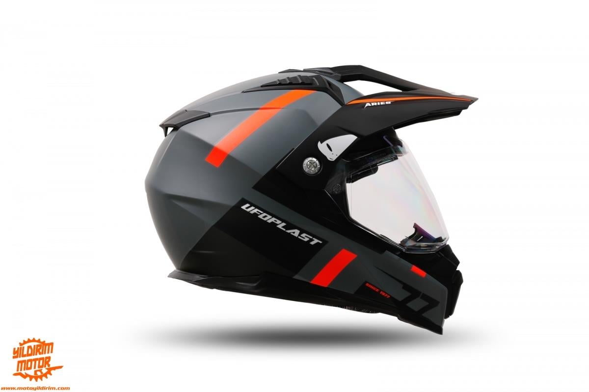 UFO ARIES KASK GRİ TURUNCU
