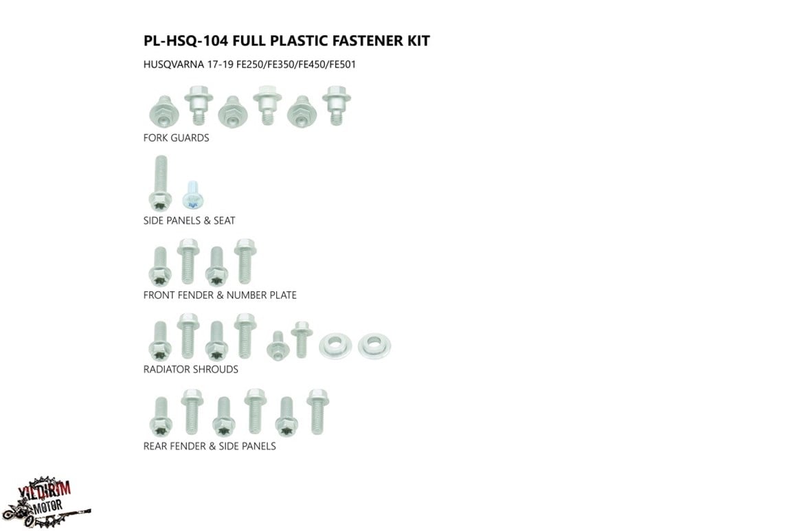 UFO HUSQVARNA FE MODELLER PLASTİK BAĞLANTI SETİ 17-19
