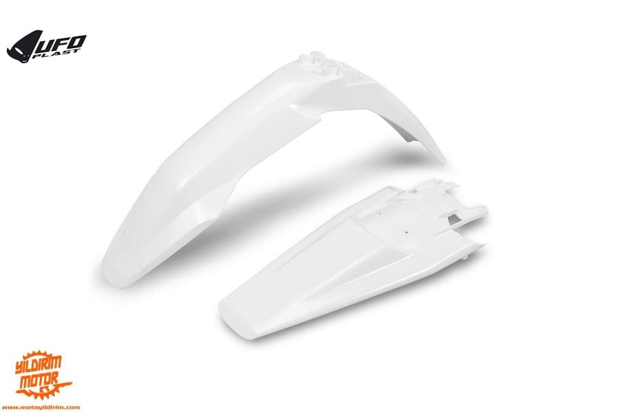 UFO HUSQVARNA TE250/FE250 ÖN ARKA ÇAMURLUK TAKIMI BEYAZ 24-25