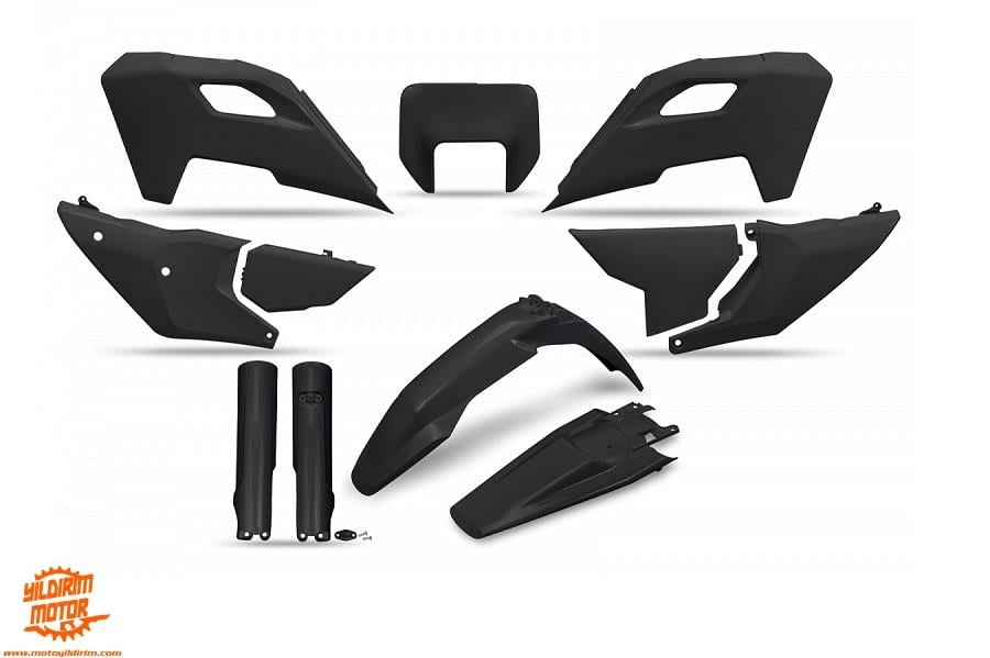 UFO HUSQVARNA TE/FE FULL PLASTİK GRENAJ SET SİYAH 24-25