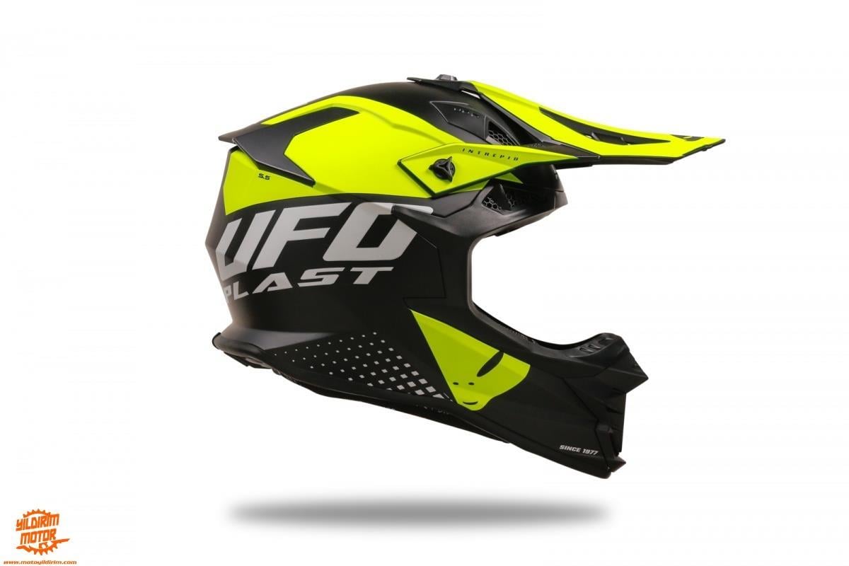 UFO INTREPID KASK SİYAH NEON SARI