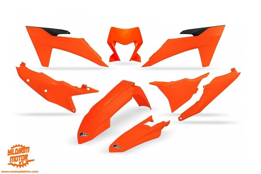 UFO KTM EXC/EXC-F PLASTİK GRENAJ SETİ TURUNCU SİYAH 24-25