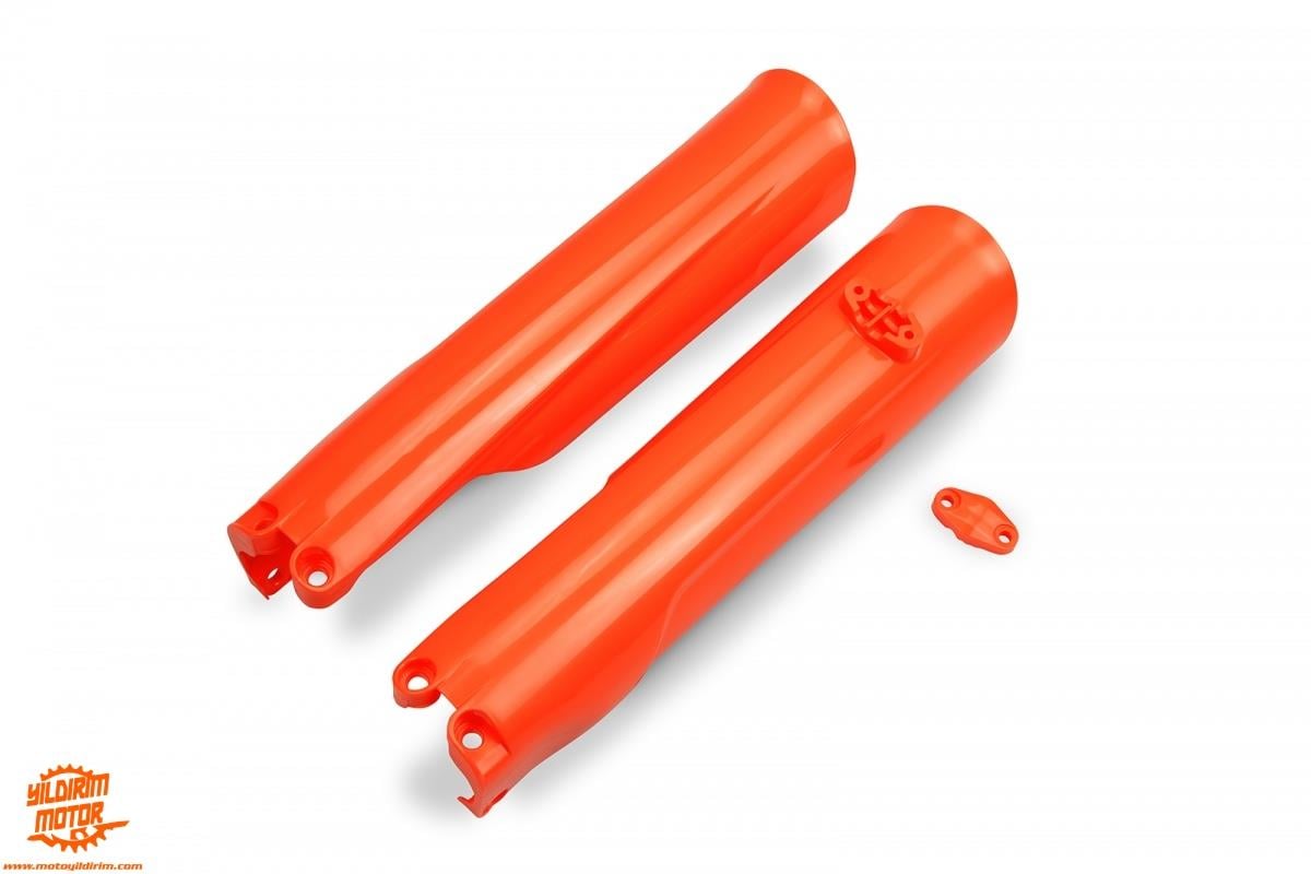 UFO KTM SX/EXC ÖN AMORTİSÖR PLASTİKLERİ NEON 2024