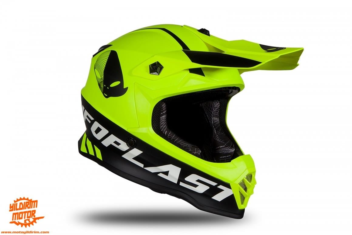 UFO NEON SARI ÇOCUK KASKI 