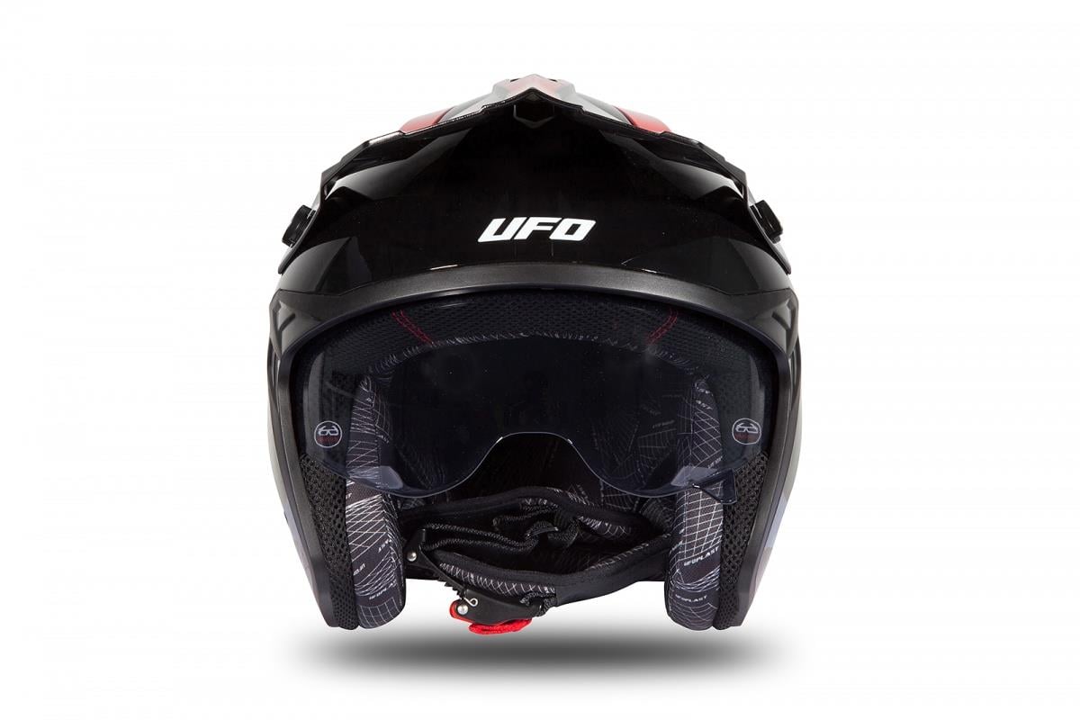 UFO SHERATAN KIRMIZI SİYAH PARLAK KASK