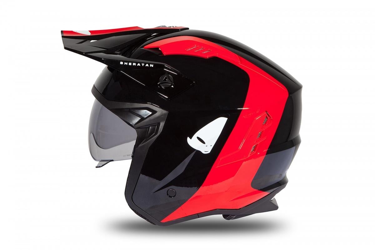 UFO SHERATAN KIRMIZI SİYAH PARLAK KASK