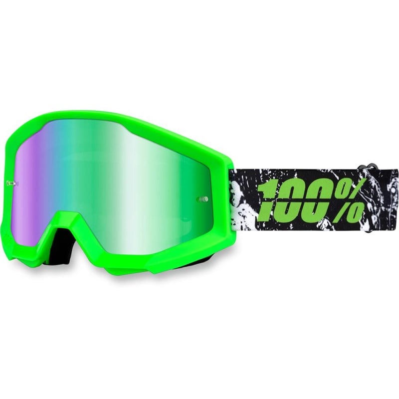%100 GOGGLE STRATA CRAFTY LIME BLACK GÖZLÜK