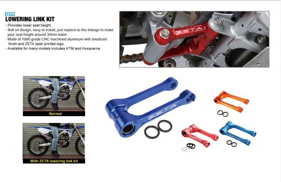 ZETA CRF 250 RALLY ALÇALTMA KİTİ -20MM KIRMIZI 21-23