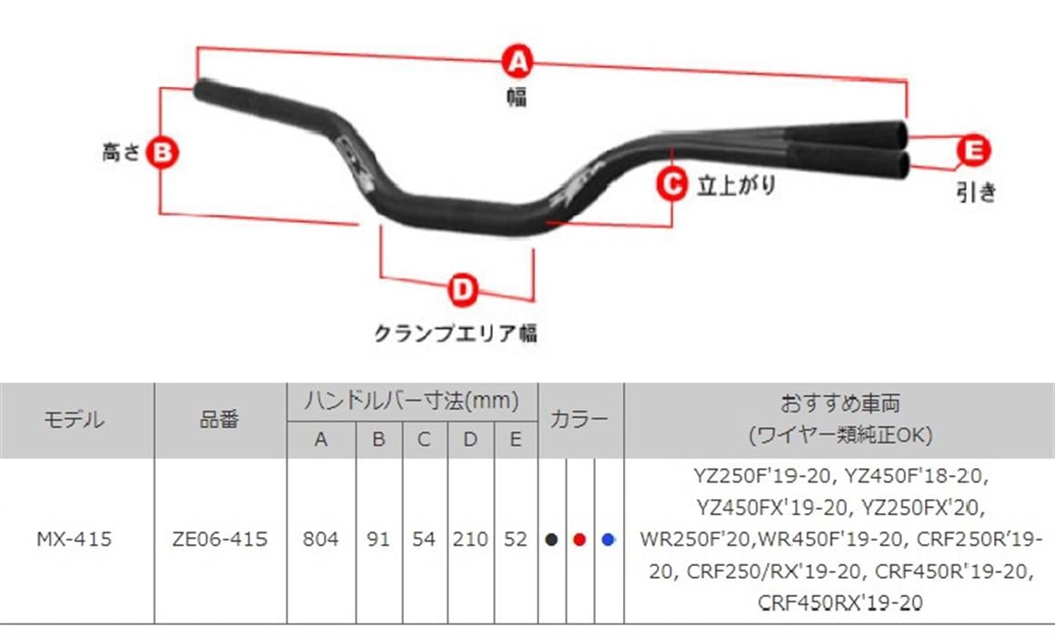 ZETA YAMAHA YZ/WR SX-3 GİDON MAVİ 28.6MM